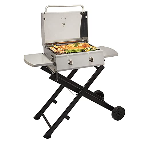Cuisinart Cgg-340 Chef's Style Roll-Away Portable Gas Grill With Side Tables, 275 Sq. Inches Cooking Space, Perfect Outdoor Grill For Camping And Tailgating #TOP5