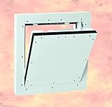 DISEÑO EFICIENTE ➝ La trampilla está compuesta por perfiles de aluminio con placa de yeso laminado GKF de 50mm. Los dos marcos de la trampilla están compuestos por cuatro perfiles sólidamente soldados entre ellos por medio de un procedimiento especial, lleva adicionalmente en la parte exterior un marco de yeso laminado de 50mm.