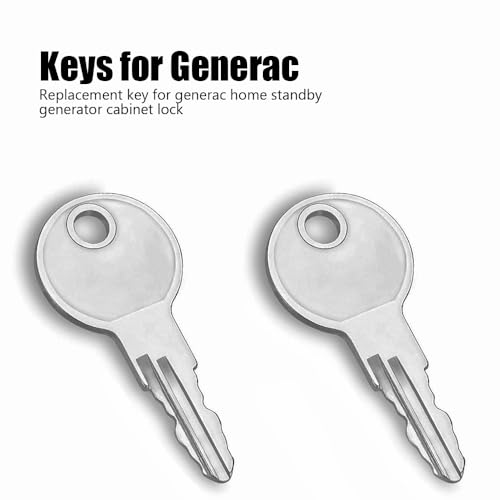 Image of 0G66240KEY Replacement Keys for Generac Home Standby Generator Cabinet Case Lock 0G6624 0G66240, Compatible with Generac Honeywell Guardian Generator 13kw 16kw 22 kw 26kw 24kw Home Generater