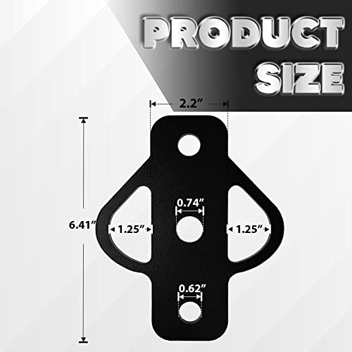 Vonlx Three Way Trailer Hitch Adapter With Bolt Receiver Hitch For Lawn Mower 3-Way Atv Hitch Attachments For Golf Cart Garden Tractor Flat Towing Tow Ball Mount Lawn Mower Chain And Tow Strap #TOP2