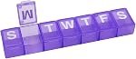 Ezy Dose Weekly (7-Day) Pill Organizer, Small Medicine Box, Colour May Vary | Compact Daily Vitamin & Supplement Box, Pop Up Compartments, Convenient and Easy to Use, Travel-Friendly, BPA-Free