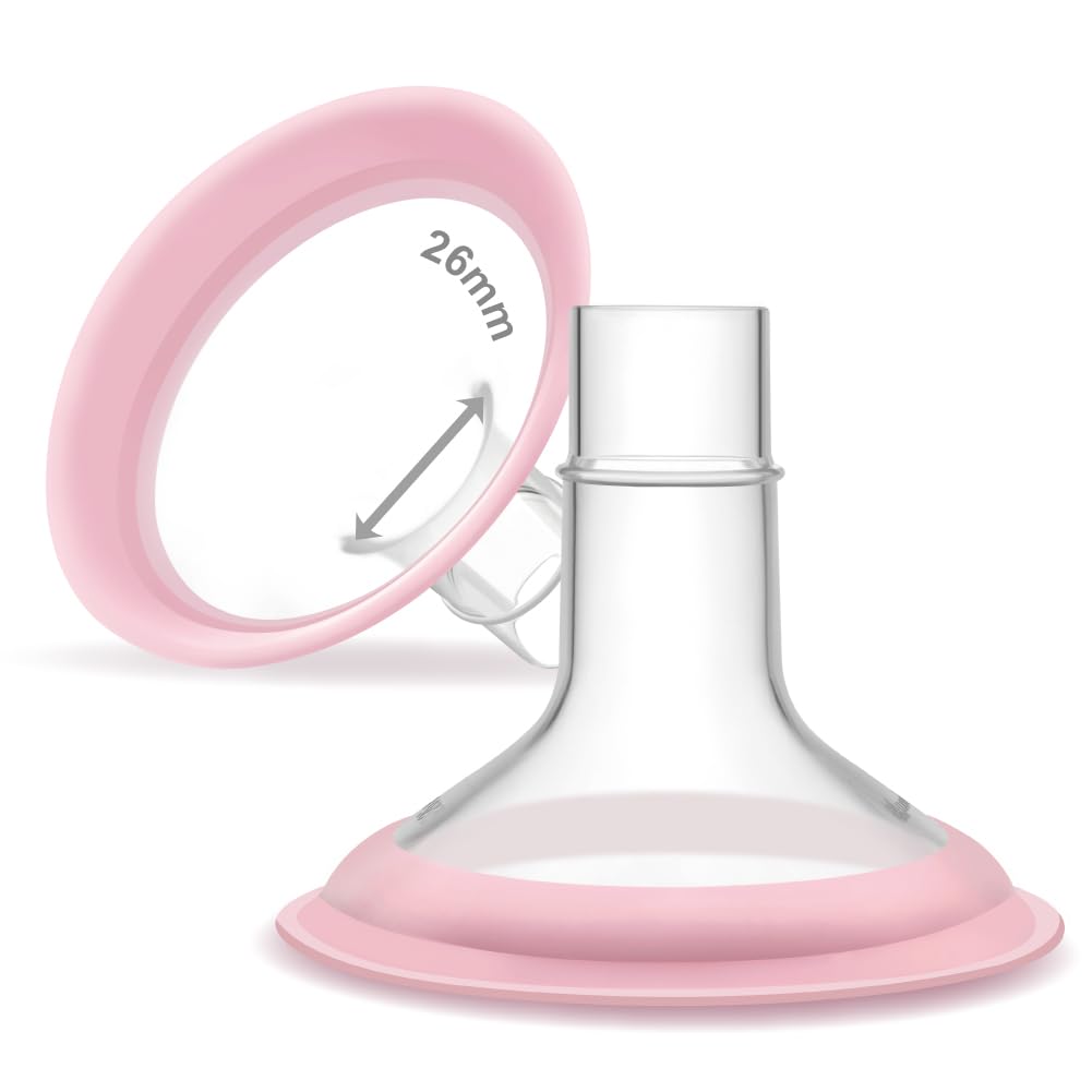 26mm Maymom MyFit Shields, Pano Series; Compatible with Medela Breast Pump- PersonalFit, Freestyle, Harmony, Maxi, Freestyle Flex Connector; Connect
