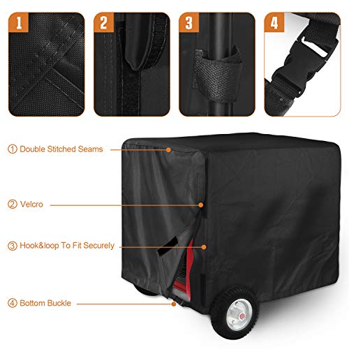 Leader Accessories Durable Universal Waterproof Generator Cover (31" Lx 29" Wx 28" H, Black) #TOP3
