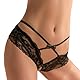 Sexy G-String Tanga Schwarz Spitze Sexy Tanga Strings Ouvert Dessous Frauen, V-String Höschen Sexy Unterwäsche für Frau Soft Höschen Große Größen Unterhosen