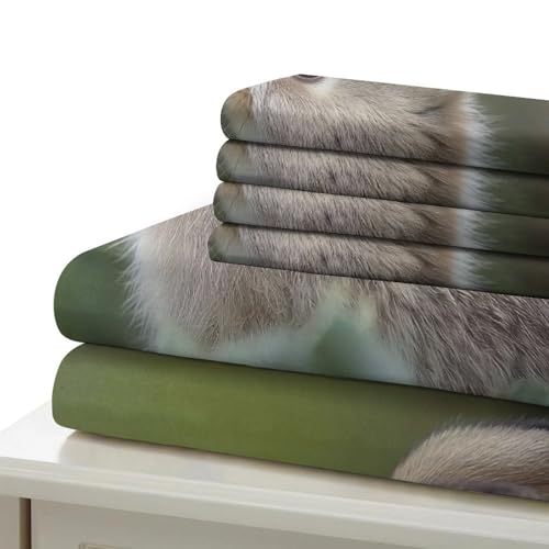 Housse de couette lapins parure lit 140x200 microfibre 3d imprimé - 7