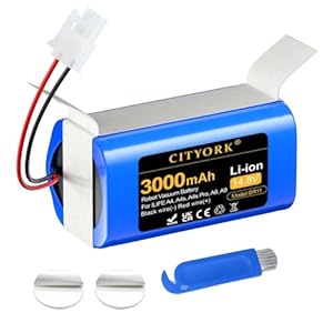 CITYORK 3000mAh Akku für Zaco iLifeA4, A4s, A4s Pro, V7, V7S, V7 Plus/Pro, A6, A7, A8, A9, A9S, A10, A10 pro, W400, W450, Für Dibea D960, GT200, GT9, V750, V780, V780s, V870, Für Silvercrest SSRA1