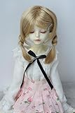 Jusuns 1/4 MSD Doll Wigs JD509 7-8inch 18-20CM Synthetic Mohair Nature Short Twins Braided Ponytails Country Girl BJD Hair (Royal Blond)