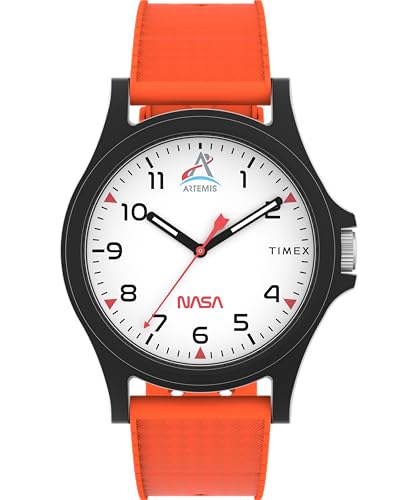 Montre NASA Artemis Timex 40mm avec Bracelet Silicone Étanche et Cadran Haute Lisibilité