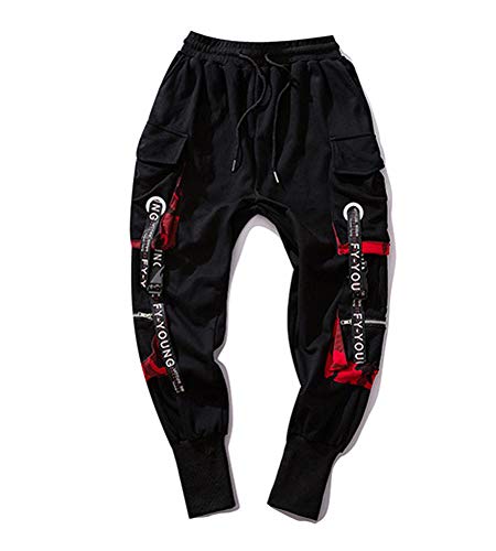 Calça masculina Techwear Hip Hop Joggers Cargo Baggy Streetwear Punk Calças Meninos Unique Trendy Ha