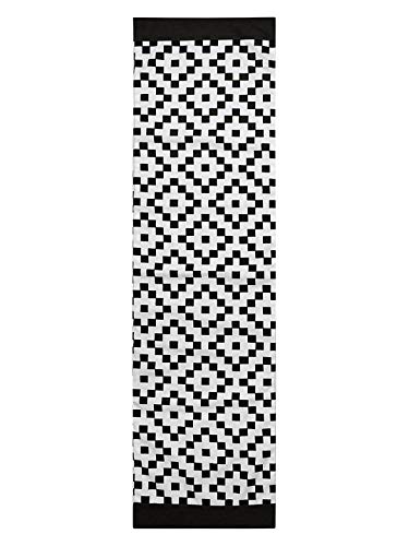 Image of Dekor World Fun with Checks Printed Black Table Runner (33x180cm) (Pack of 1)-6 Seater Dinning & Center Table