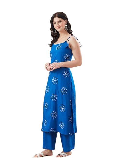 Women Beautiful Cotton Full Printed Kurti Pant Sleeveless ||Stylish Comfortable Ethnic Wear Kurti Suits for Womens-image-38