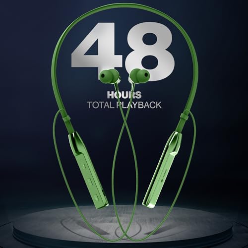 Image of AROMA NB119 Tune Upto 48 Hours Playtime*, Fast Charging, Dual Pairing, Bluetooth Neckband