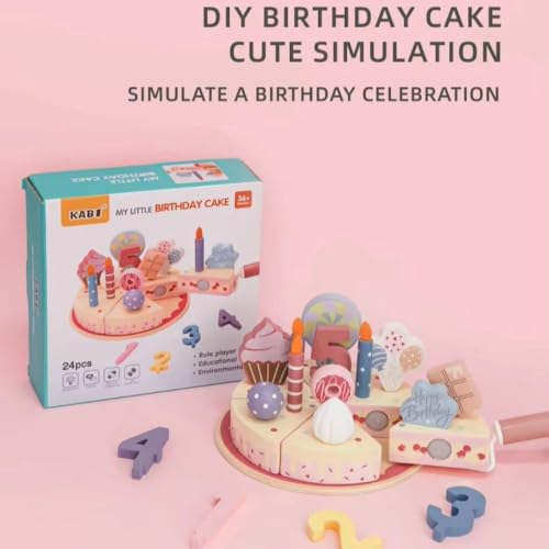 Image of Kitchen Toy Set with Kitchen Playset -Interactive Role Play Toys for Girls and Boys (Birthday Cake)