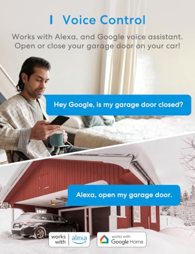 Image of meross Smart Garage Door Opener Remote Compatible with Alexa and Google