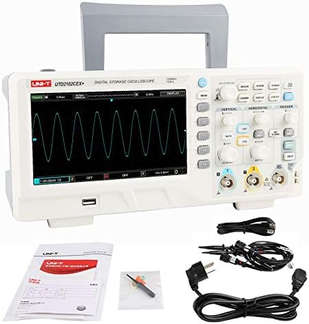 UNI-T UTD2102CEX+ High-Precision 100MHz Desktop Digital Storage Oscilloscope for Laboratory and Electronic Repair Waveform Tester