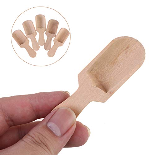 Cabilock 8 mini cucharas de madera para baño, pequeñas cucharas de sal, azúcar, café en polvo, especias, bebé, madera… - Imagen 7