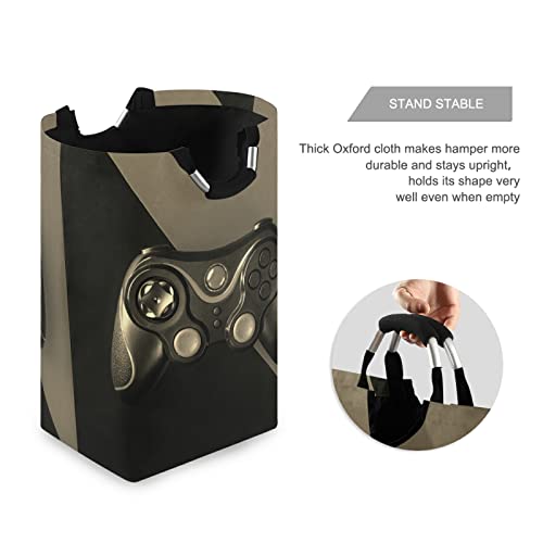 image for Oyihfvs Vintage Black Gamepad on a Black Background Gaming Laundry Ham