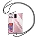 Produktbild YIRSUR Handykette Handyhülle für Samsung Galaxy S20 Hülle mit Kordel zum Umhängen Necklace Hülle mit Band Schutzhülle Transparent Silikon Acryl Case für Samsung Galaxy S20 (Grau)