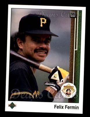 1989 Upper Deck # 88 Felix Fermin Pittsburgh Pirates (Baseball Card) NMMT Pirates