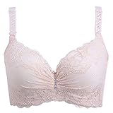 Necalisi büstenhebe Damen Beige Damen BHS Elegant Vollschalen Bügel BH Spitzen Push up BH Balconette BH Push up 85D