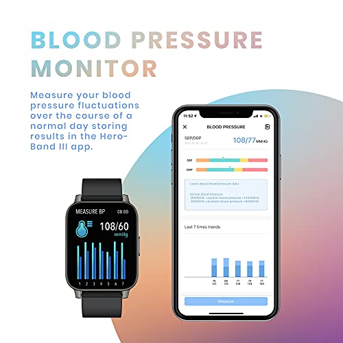 Yussa Smart Watch | Latest Generation 2022 | Blood Pressure Monitor | Blood Oxygen Spo2 | Heart Rate | Sleep Monitor | Ip67 Waterproof | Fitness Tracker | For Women And Men (Black) #TOP2