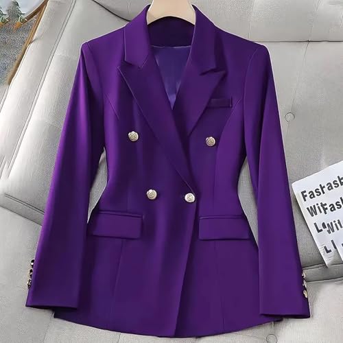 Work Elegant Blazer for Women Fall Winter Long Sleeve High Neck Plain Jackets Blazer Coat Women 20252
