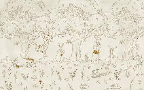 Komar Disney Non-Woven Photo Wallpaper Winnie The Pooh Outdoors Size 400 x 250 cm Children's Bedroom Wallpaper Children's Wallpaper
