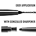 HECI BEAUTY Sharpenable Gel Eyeliner Pencil, Multi-Use Longwear Eyeliner Pencil, Ultra-Smooth Tip Eye Makeup with Up to 24HR Wear, Waterproof & Smudge-Proof -Black