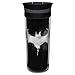 Zak! Designs Insulated Travel Tumbler featuring DC Comics Batman Graphics, BPA-free and Break-resistant Plastic, Double Wall Construction and Leak-proof Slide Lid, 16 oz. Capacity, Black