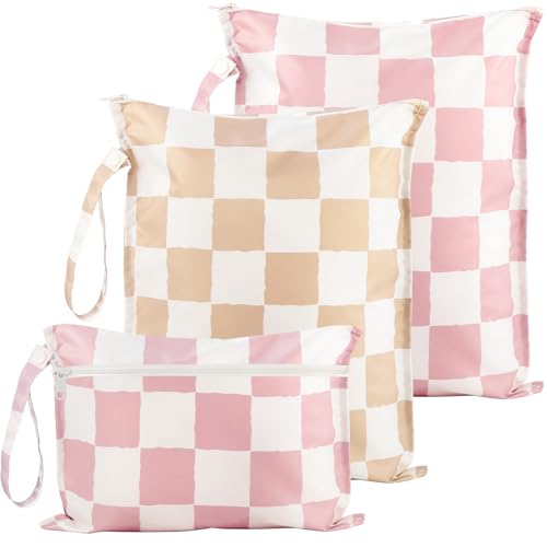 Image of RelaxScene Wet Bag for Swimsuit - 2 Pack Waterproof Wet Dry Bag for Clothes - Baby Diaper Bag - Travel Laundry Daycare Bags - Baby Beach Essentials - Bogg Bag Accessories