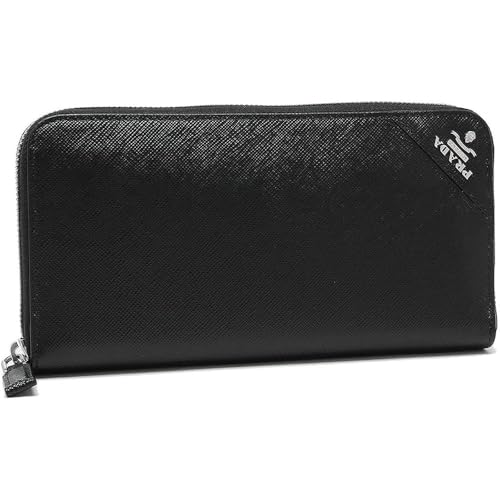 [プラ.ダ]財布(長財布) 2ML317QME ネロ サフィアーノ レザー トライアングル ロゴ ラウンド ジップ ウォレット メンズ レディース[並行輸入品]