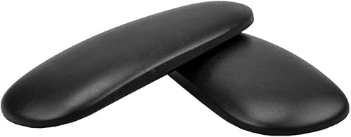 Miniatura 5 de MingYi.office Almohadillas de repuesto para silla de oficina Humscale Liberty, para brazo fijo y ajustable en altura, vinilo negro (1 par). (para