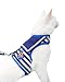 Yizhi Miaow Escape Proof Cat Harness with Leash Extra Large, Adjustable Cat Walking Jackets, Padded Cat Vest Sailor Suit Navy