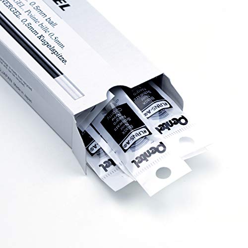 Pentel Refill Ink For Energel Liquid Gel Pen, 0.5Mm, Needle Tip, Black Ink, Box Of 12 (Lrn5-A-12) #TOP2