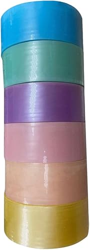 Toyvian 6 rollos de cinta adhesiva nacarada de bolas adhesivas para bricolaje, cintas adhesivas de bricolaje, cintas adhesivas para hacer bolas