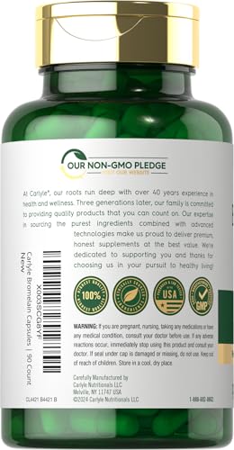 Carlyle CL4421 Bromelain 1700 Mg | 90 Capsules | Pineapple Enzyme Supplement thumb #2