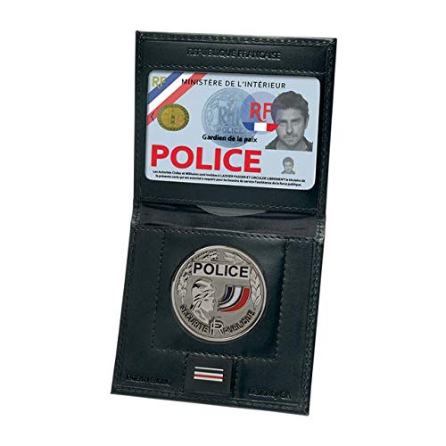 Gk Pro Porte-carte MINI forces de l ordre 2 volets avec emplacements grade et médaille