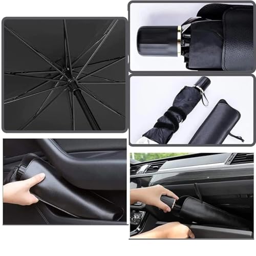 Image of Premium Car Sun Shade Protector for Esteem, Foldable Windshield Insulation Sun Shade for UV Protection Reflective Sunblocker Car Accessories for SUV, Hatchback, Sedan, and More