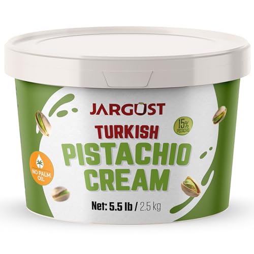 Bulk Pistachio Cream Spread 5.5 LB (2.5 kg) – Premium Turkish Pistachio Butter, Perfect for Dubai Chocolate Bar Kit, Gourmet Paste for Desserts, Ice Cream, Breakfast, & Indulgent Treats