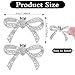 1 Pair Rhinestone Shoe Clips, Detachable Silver Shoe Clips for Women Dress Shoes, Fashion Sparkling Bow Heels Shoes Charms Decoration Accessories, Bows Crystal ShoeBuckles for Bridal Wedding Party