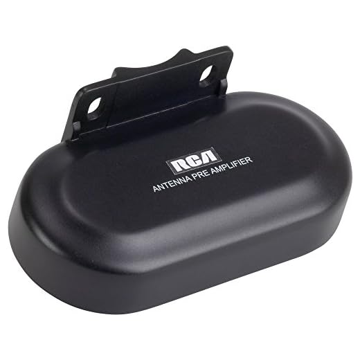 RCA TVPRAMP12E Digital Signal Preamplifier for Outdoor Antennas Black 5.90in. x 4.10in. x 3.90in.