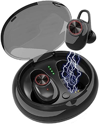 LUT,Truly Wireless Earbuds Noise Cancelling-Bluetooth 5.0 Mini in Ear Headphones 3D Stereo Sound, 24 Hours Playtime Quality Stereo Sound, Built-in Microphone, Charging Case