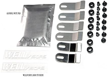 WellVisors Window Visors Wind Deflectors Compatible with Toyota 2007-2014 FJ Cruiser Premium Series Rain Guards 3-847TY021