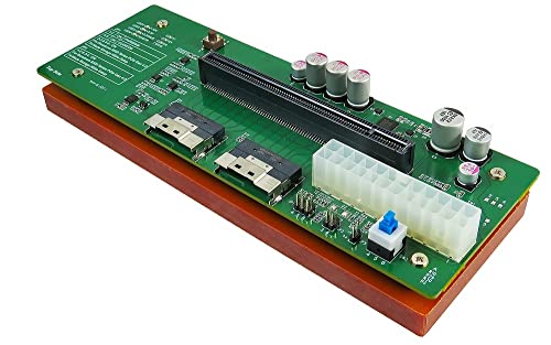 SlimSAS 8i Dual Port to PCIe x16 Slot Adapter PCIe 4.0 - High-Speed Data Transfer, SlimSAS 8i to PCIe 4.0 Adapter for Storage Expansion and System Upgrades - Reliable and Durable Design