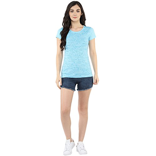 Image of Modeve Women Printed Cotton Blend Half Sleeve Round Neck T-Shirt for Summer