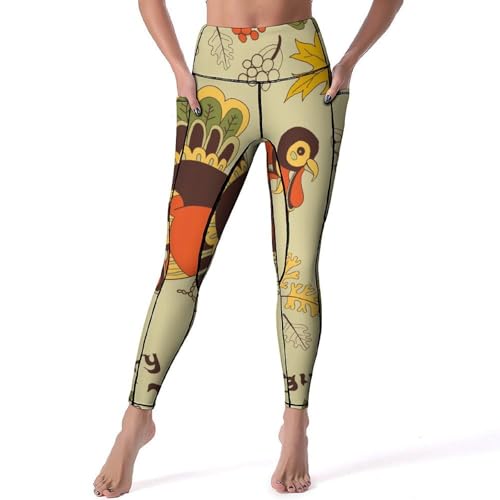 Pantalon de yoga taille haute gainant contre les irritations legging de sport Thanksgiving S