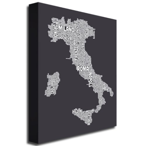 Italy In Charcoal By Michael Tompsett, 16X24-Inch Canvas Wall Art #TOP1