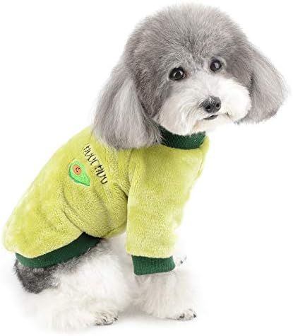 Zunea Small Dog Jumper Winter Warm Sweater Coat Fleece Puppy Clothes Cute Knitting Eggplant Pet Cats Jacket Coats Soft Pullover Apparel for Cold Weather Purple S