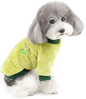 Zunea Small Dog Jumper Winter Warm Sweater Coat Fleece Puppy Clothes Cute Knitting Eggplant Pet Cats Jacket Coats Soft Pullover Apparel for Cold Weather Purple S