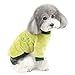 Zunea Small Dog Sweater Coat Winter Warm Fleece Puppy Clothes Jumper Cute Colorful Fruits Knitting Avocado Pet Cats Jacket Coats Soft Pullover Apparel for Cold Weather Green S
